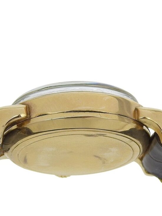 OMEGA Watches Cal.244 IvoryDial Plated Gold/Embossed Leather Hand Winding ... main image 8